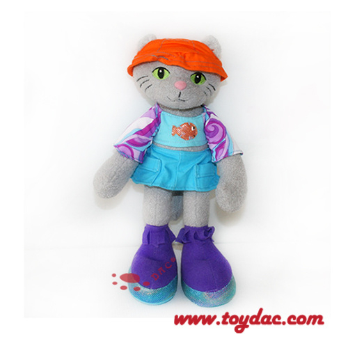 Plush Cartoons Move Cat Toy