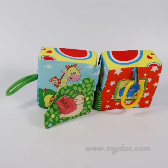 Soft Baby Toy Animal Head Rattle Ring