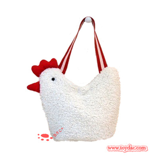 White Stuffed Animal Cok Bag Toy