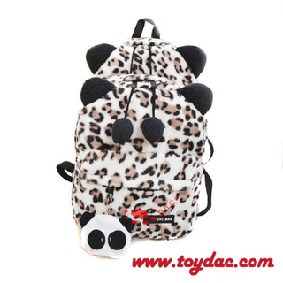 Plush Leopard Backpack