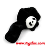 Plush Fur Panda Black Scarf