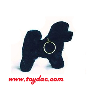 Plush Mini Black Dog Key Ring