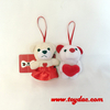 Plush Valentine Bear Key Ring Toy
