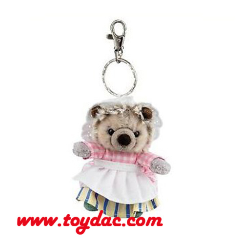 Plush Panda Head Key Ring