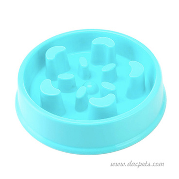Slanted Non-Slide Slow Feed Dog Bowl