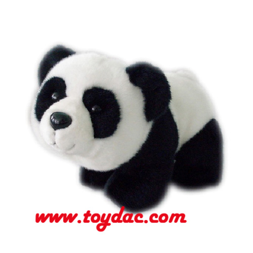 Plush Fur Panda Black Scarf