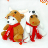 Plush Wool Hat Pink Bear