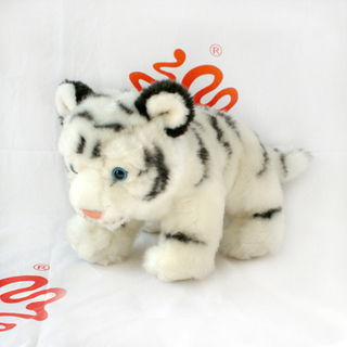 Plush Faux Fur White Tiger Toy