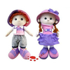 Stuffed Cartoon Pair Plush Doll with Yarn Hair
